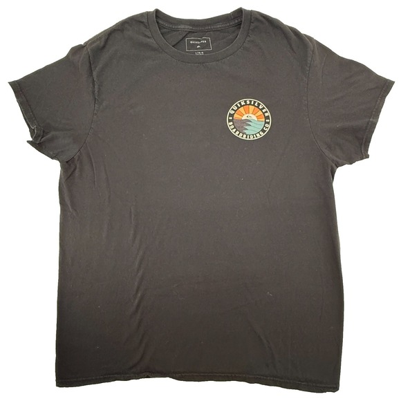 Quiksilver Other - Quiksilver Park City Mens T Shirt Large Black Surf Skate Logo Short Sleeve Tee